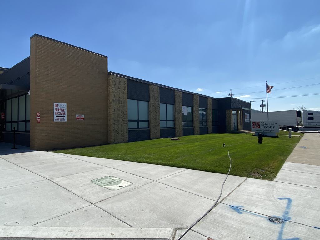 Exterior of the renovated food processing facility in Franklin Park, Illinois